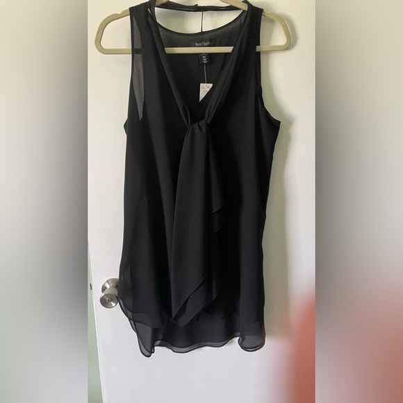 White House Black Market Black flowing Tunic small NWT - Picture 2 of 6